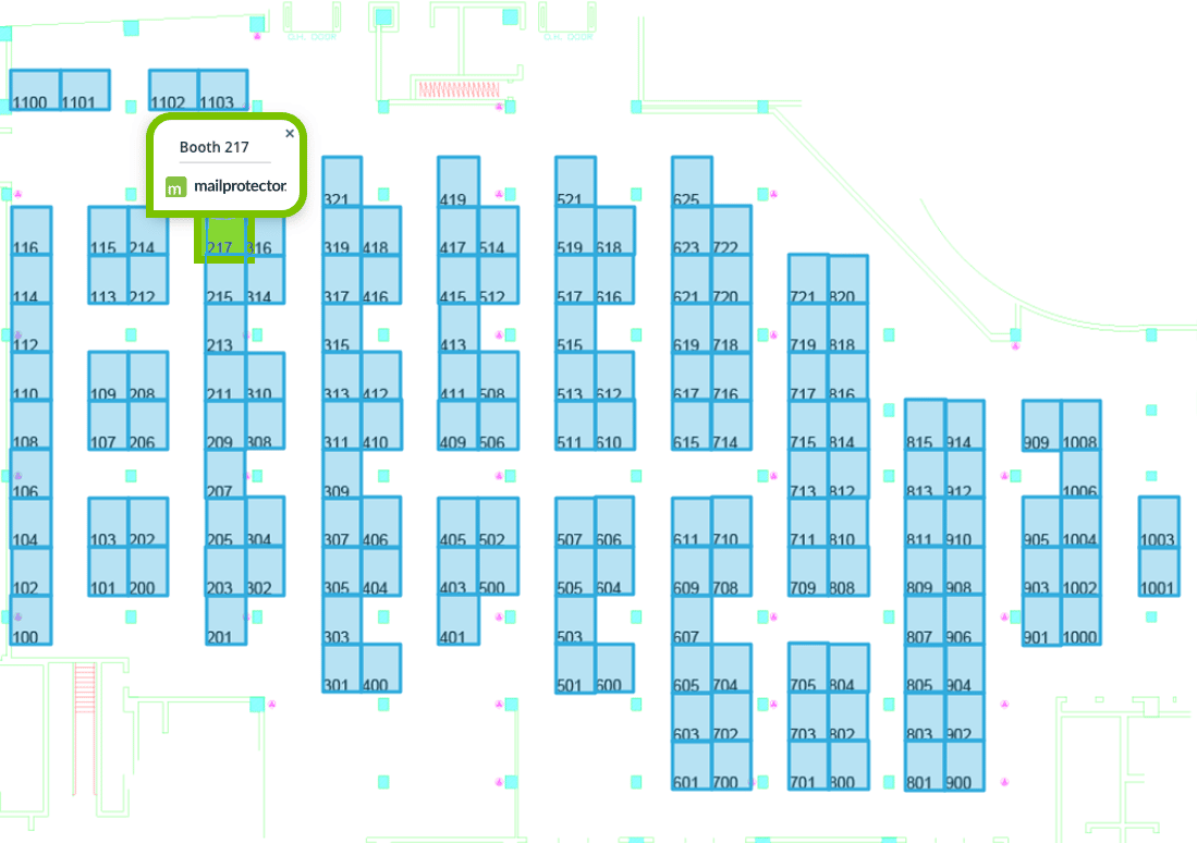Mailprotector ChannelCon Floor Plan Booth 217